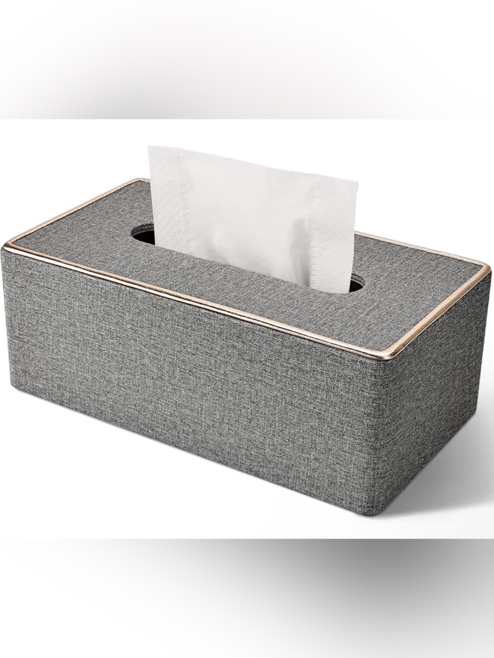 Gray Tissue Box Cover NEW
